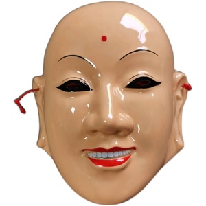 抖音同款万圣节笑脸主播唐僧面具网红古风猫脸狐狸头带半脸面具女