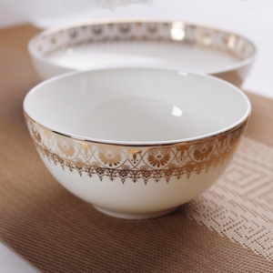 唐山隆达骨质瓷餐具套装 帝王苑 米饭碗 面碗 平盘正品一级