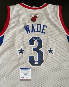 韦德亲笔签名球衣2008全明星 热火wade韦德签名球衣球服韦德签名