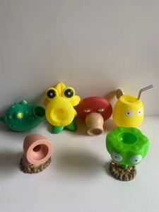 植物大战僵尸玩具单个软胶柠檬吹风荚兰莲藕莲小蓬平底菇鳄梨射手