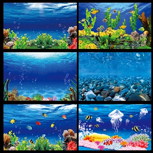 鱼缸背景纸画高清图3d立体壁纸风海底世界海洋世界系列