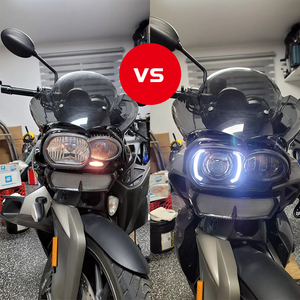 适用于宝马摩托车水鸟k1300r 1200r 超亮led大灯总成bmw透镜切线