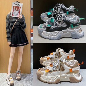 思敏严选吉尔达2021新款老爹鞋增高显瘦百搭厚底女