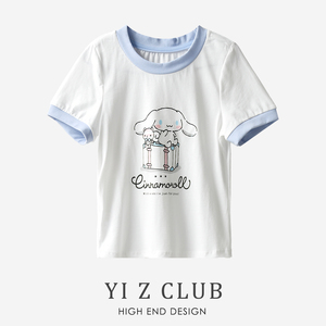 Yi Z CLUB 清新童趣环保卡通印花纯棉圆领短袖T恤春夏男女童装0.1