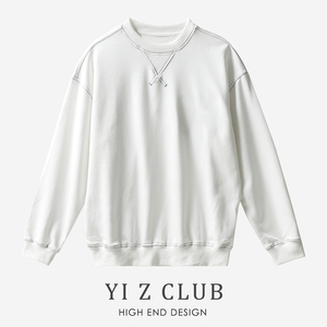 Yi Z CLUB 时尚慵懒风胸章刺绣贴布宽松纯棉毛圈卫衣春夏女装0.46