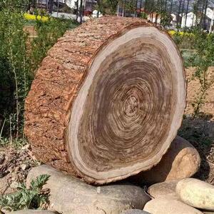 榆木菜墩实木圆形整木剁骨肉墩砧板加厚家庭肉摊饭店专用柳木菜墩