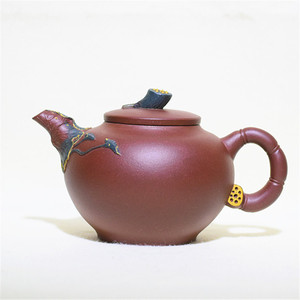 三金壶艺 宜兴紫砂壶 庄永忠紫砂壶 荷塘春色壶 全手工作品精品