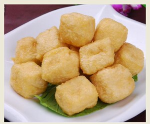 浙江东阳三角油豆腐空心豆腐油泡火锅沙县豆泡手工散装500g