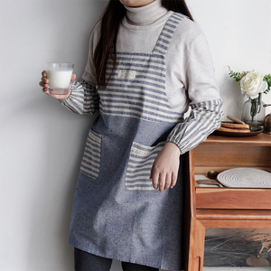 厨房围裙袖套棉麻