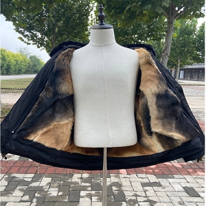 中老年狗皮棉袄皮毛一体冬季防寒保暖老羊皮袄加厚大衣防风尼克服