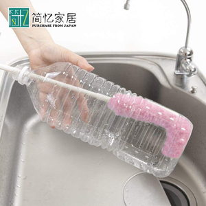 日本进口长柄杯刷可弯曲刷子保温杯玻璃杯清洁刷奶瓶刷细口洗杯刷