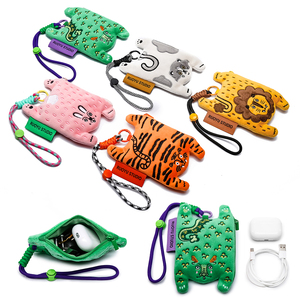 若愚工坊RUOYUSTUDIO原创设计可爱动物布艺耳机包零钱包钥匙包