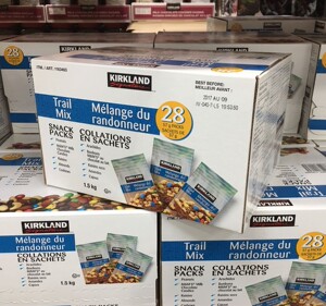 加拿大kirkland trail mix混合腰果杏仁葡萄干巧克力豆57克×28包