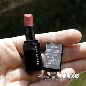 小样植村秀小方管口红954#全新无色限柔雾唇膏1g干枯玫瑰低调柔美