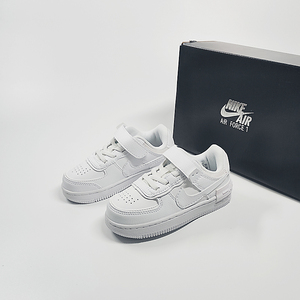 耐克童鞋运动鞋空军一号小白鞋魔术贴男女儿童鞋马卡龙宝宝亲子鞋