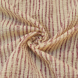 壹旧原厂全棉盐缩棉布面料数码喷绘印花棉麻袍子连衣裙料70元1米