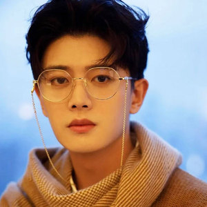 任嘉伦同款防蓝光眼镜时尚玫瑰金潮男黑框装饰近视大脸显瘦复古