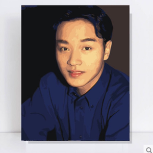 diy数字油画leslie张国荣哥哥荣迷涂色人物周边 客厅装饰手工彩绘