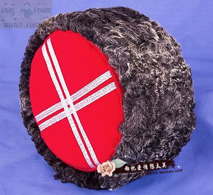 代购俄罗斯苏联哥萨克帽子骑兵天然羊皮保暖护耳男女冬季