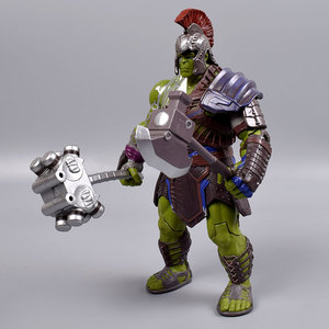 雷神3绿巨人盔甲版浩克关节可动人偶模型手办玩具摆件公仔