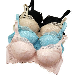 日系桑蚕丝真丝聚拢文胸内衣胸罩蕾丝边小胸变大文胸穿了不勒人
