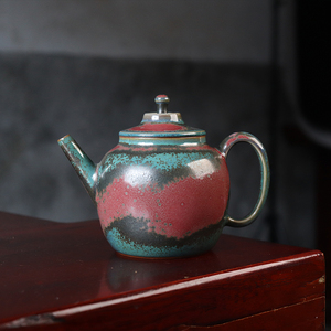 白露伟 省工 纯手工高温窑变炭烧钧瓷刚正壶单壶泡茶壶茶器品茗