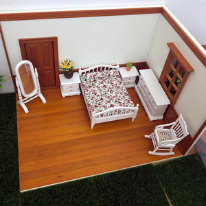 1/12分兵人场景配件小屋娃娃屋8房子gsc房间bjd娃屋家具模型ob11