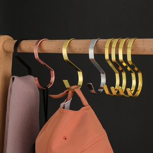 s型扁勾衣架挂钩金色s勾衣服钩子创意服装店展示勾家用衣柜储物钩