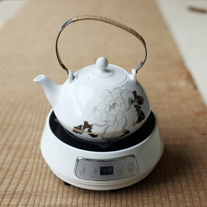朝夕家品陶瓷煮水壶烧茶壶家用茶具烧开水壶电陶炉上善花鸟提梁壶