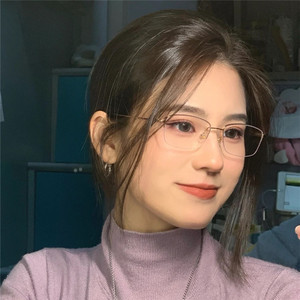 韩版潮女金丝半框超轻小脸素颜眼镜小红书网红同款防蓝光近视度数