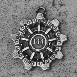 白铜汽车钥匙扣链环圈挂件游戏辐射避难所手办男士创意吊坠小饰品