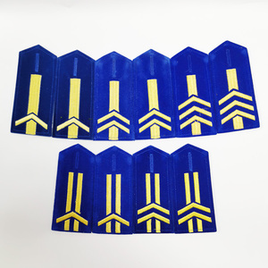 全新库存正品九三87式93式空蓝色军士军士长志愿兵肩章牌衔收藏品