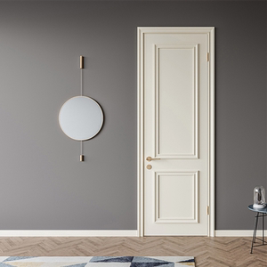 实木复合烤漆欧式简法扣线房间卧室平开静音纯白色套装门定制工厂