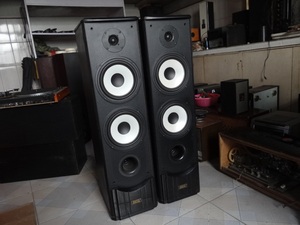 二手国产名牌奇声发烧落地音箱双8寸低音350一对