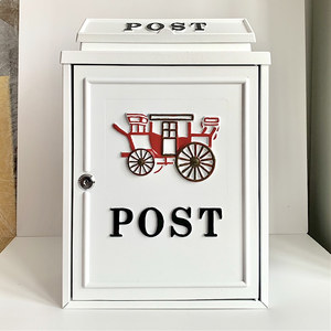 包邮别墅信箱信报箱意见箱户外防水壁挂装饰邮筒复古铁艺创意家居