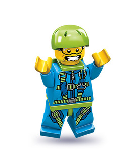 lego 乐高积木玩具 71001 人仔抽抽乐第十季#6 跳伞者 原封