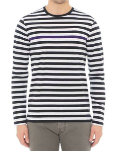 专柜现货 ralph lauren rl紫标pima棉黑色条纹长袖拉夫劳伦 男rrl