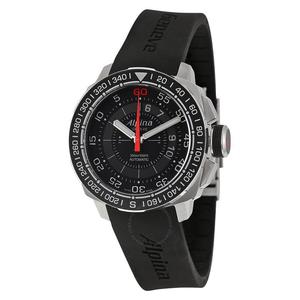 专柜正品Alpina男子瑞士腕表舒适硅胶表带计时码表夜光防水腕表