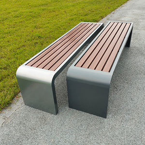 公园椅户外长椅子休闲庭院露天塑木室外不锈钢长条凳排椅公共座椅