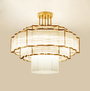 别墅新中式吊灯客厅餐厅酒楼大厅水晶灯直径1/1.2米工装吸顶大灯