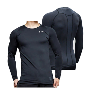 Nike耐克pro紧身衣男子长袖健身运动衣高弹跑步足球篮球速干衣T恤