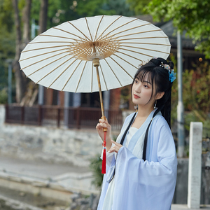 老式油纸伞纯色