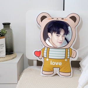 许凯人形抱枕diy定制情侣可印照片女生双面可爱娃娃枕头送男朋友