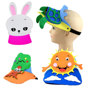 龟兔赛跑动物头饰乌龟小兔子头套面具卡通帽子儿童幼儿园表演道具