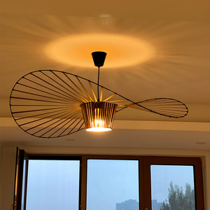 草帽灯客厅吊灯简约北欧风主灯艺术法式帽子灯设计师复古中古大灯