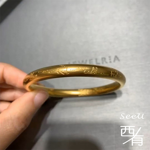 周大福传承系列手镯专柜正品代购如来敦煌九色鹿福禄足金黄金镯子