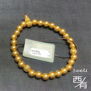 周大福传承系列菩提珠串手串手链珠链黄金足金古法男士礼物f20898
