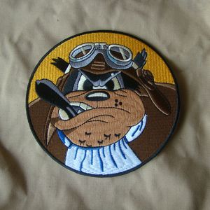 二战美国第八航空队轰炸机中队刺绣臂章恶犬徽章胸章背胶