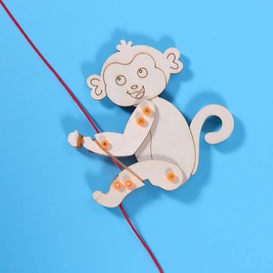 猴子爬绳小学生科技小制作科普培训器材DIY玩具摩擦力实验材料包