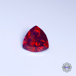 【卡兰地】天然橙红色石榴石 VS 珍贵宝石戒面3.68ct 三角形